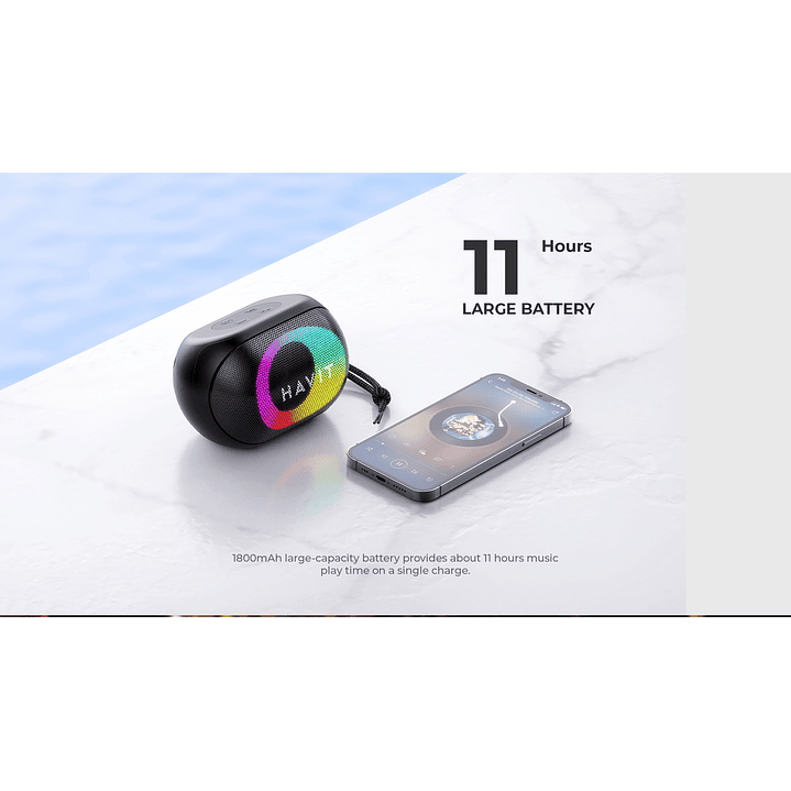 Havit SK885BT Colorful RGB Light Wireless Waterproof Speaker 3