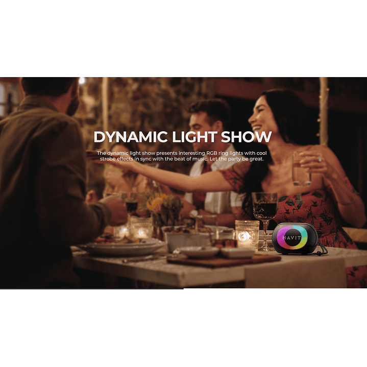 Havit SK885BT Colorful RGB Light Wireless Waterproof Speaker 4