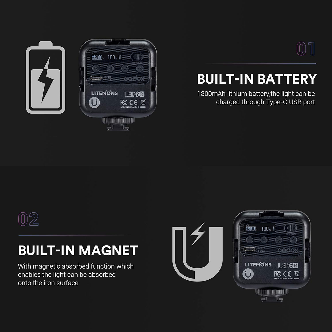 Godox LITEMONS LED6R Luz de Vídeo RGB 4