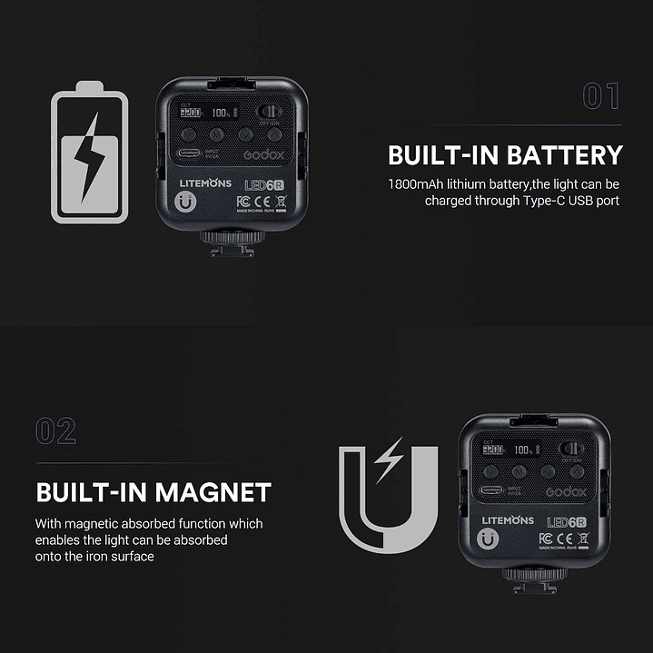 Godox LITEMONS LED6R Luz de Vídeo RGB 4