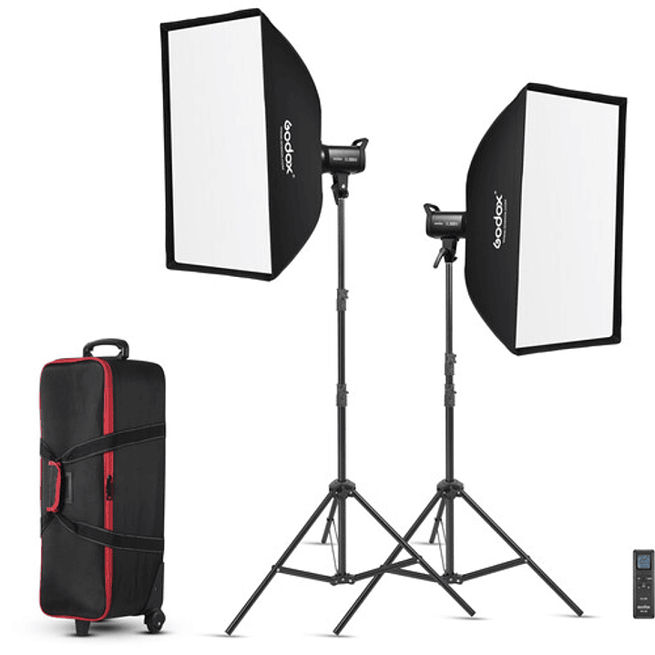Godox SL100D 2-Light Kit with Softboxes and Case 1