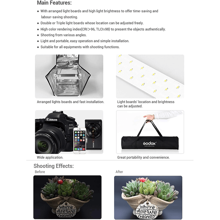 Godox LED Mini Photography Studio LST40 6