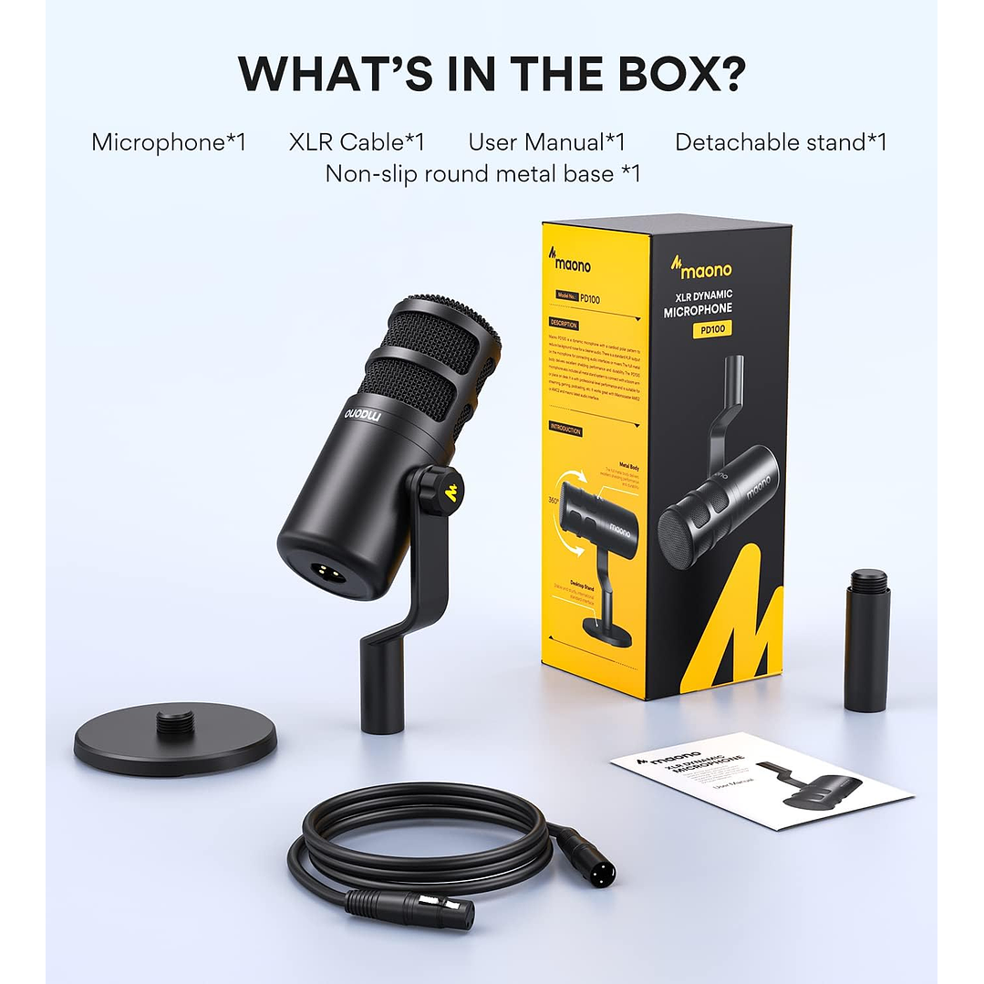 Maono PD100 XLR Podcast Microphone 8