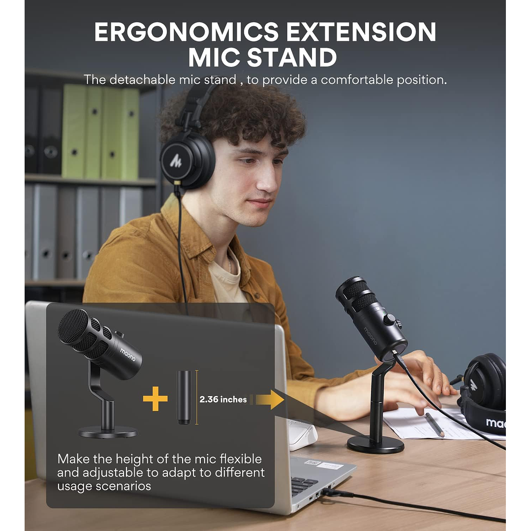 Maono PD100U Microfone USB dinâmico 2