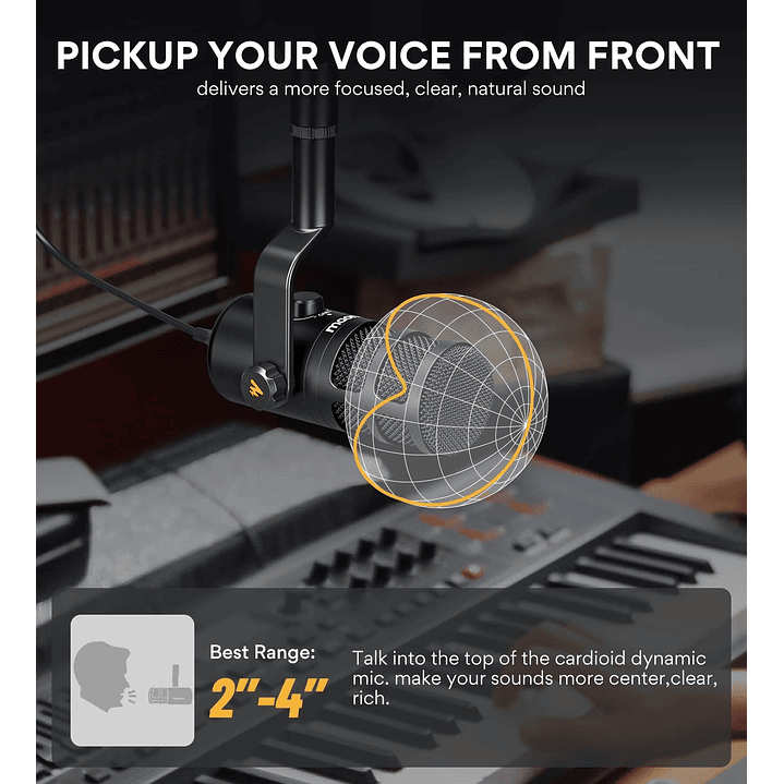 Maono PD100U Microfone USB dinâmico 5