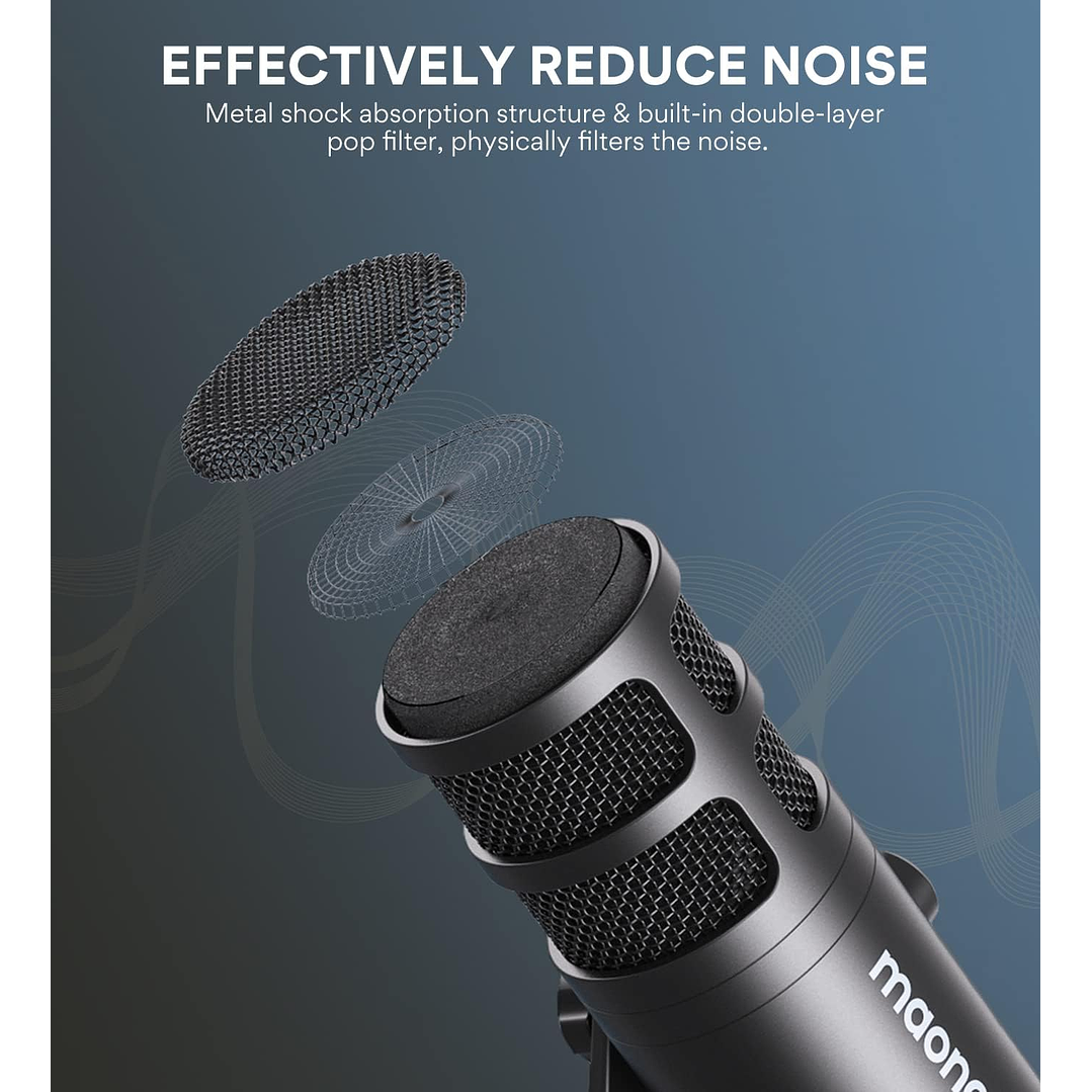 Maono PD100U Microfone USB dinâmico 8