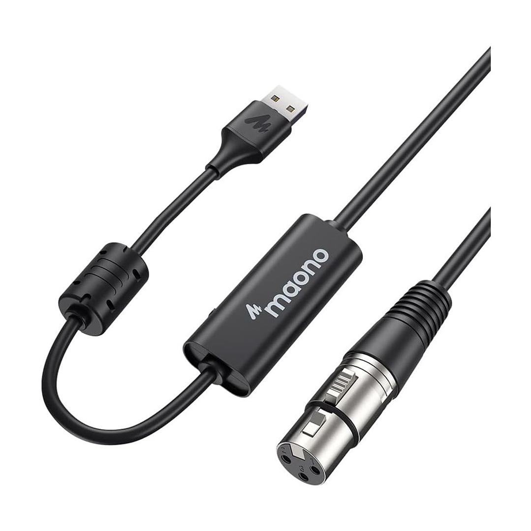 Maono AU-XU01 Cabo de microfone 10FT USB para XLR 1