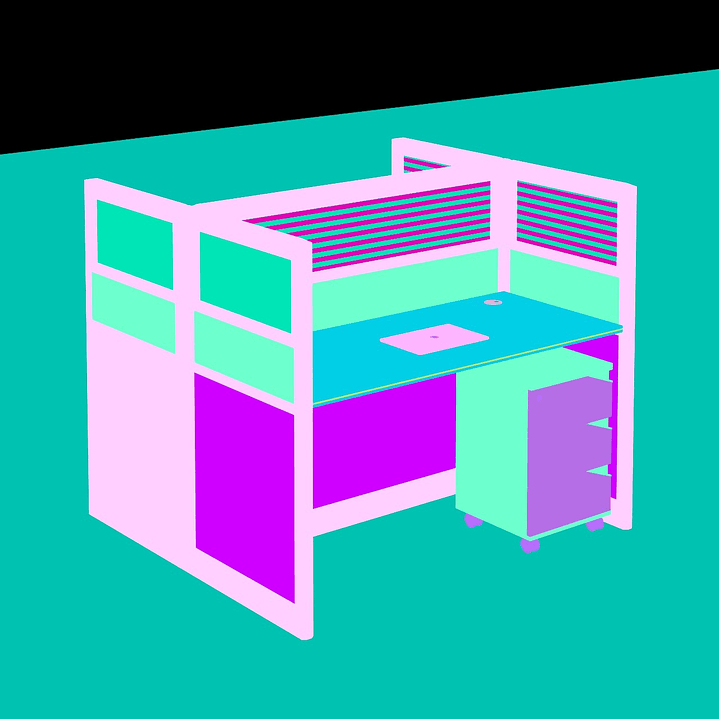 Secretária YTJ-2 E1 Melamine 2