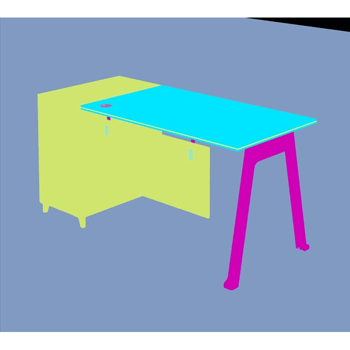 Secretária TR-252 E1 Melamine 25mm Desktop 3