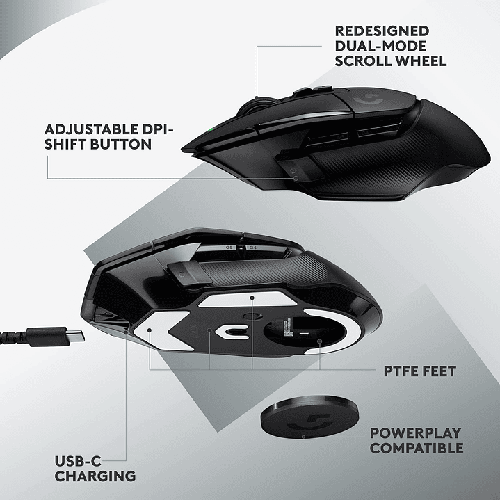Logitech G502 X Lightspeed Wireless Gaming Mouse 5
