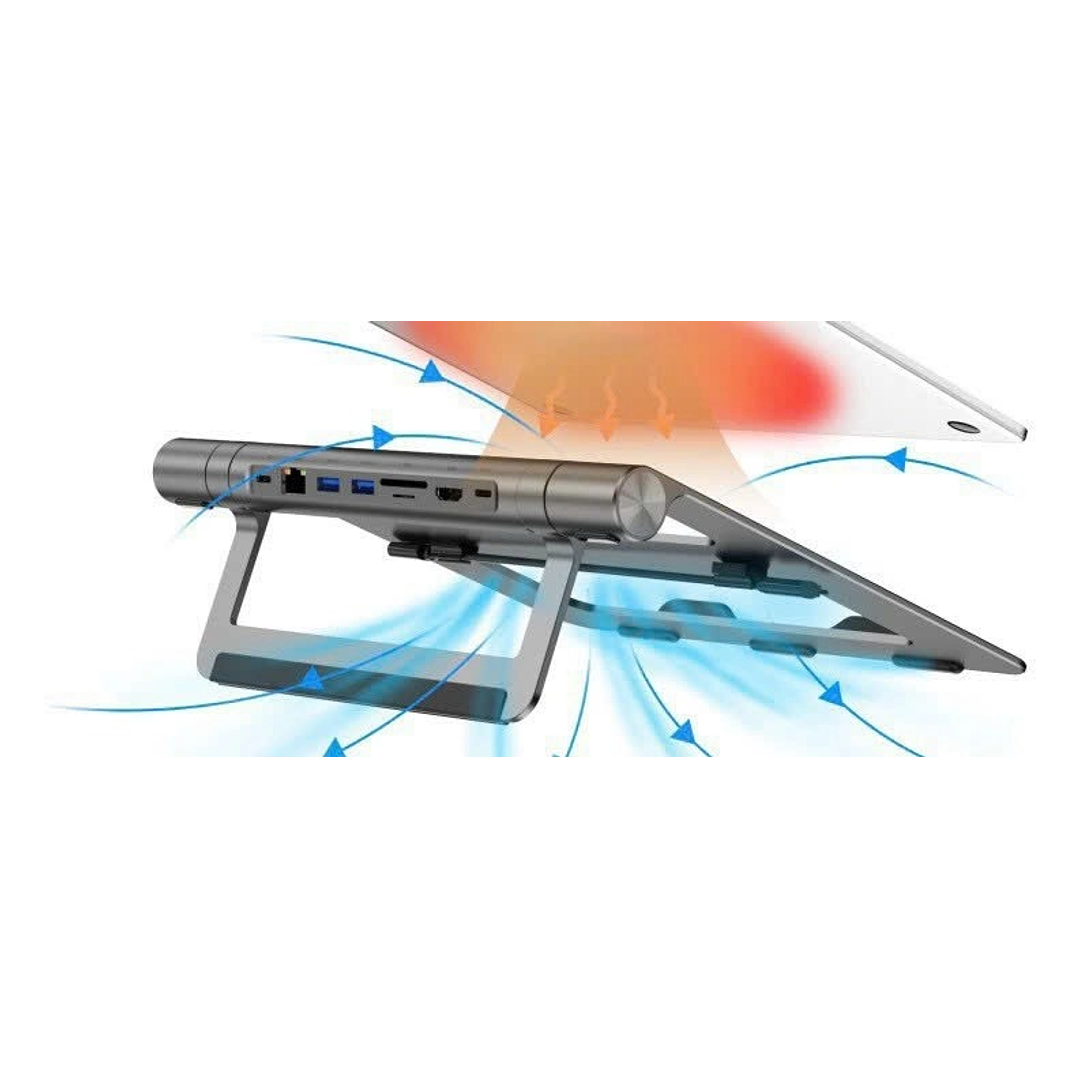 Suporte Para Laptop WIWU A821CH Com Docking Station USB-C 8 em 1  4