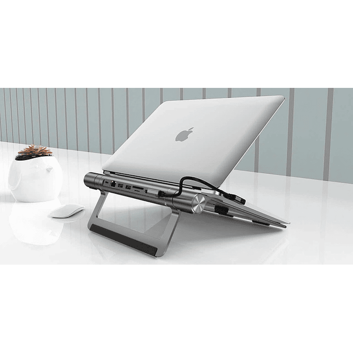 Suporte Para Laptop WIWU A821CH Com Docking Station USB-C 8 em 1  3