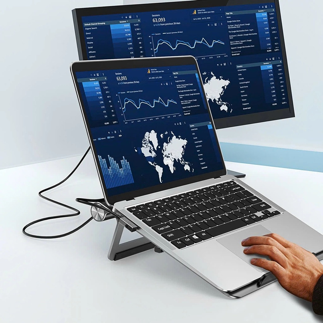 Suporte Para Laptop WIWU A821CH Com Docking Station USB-C 8 em 1  5