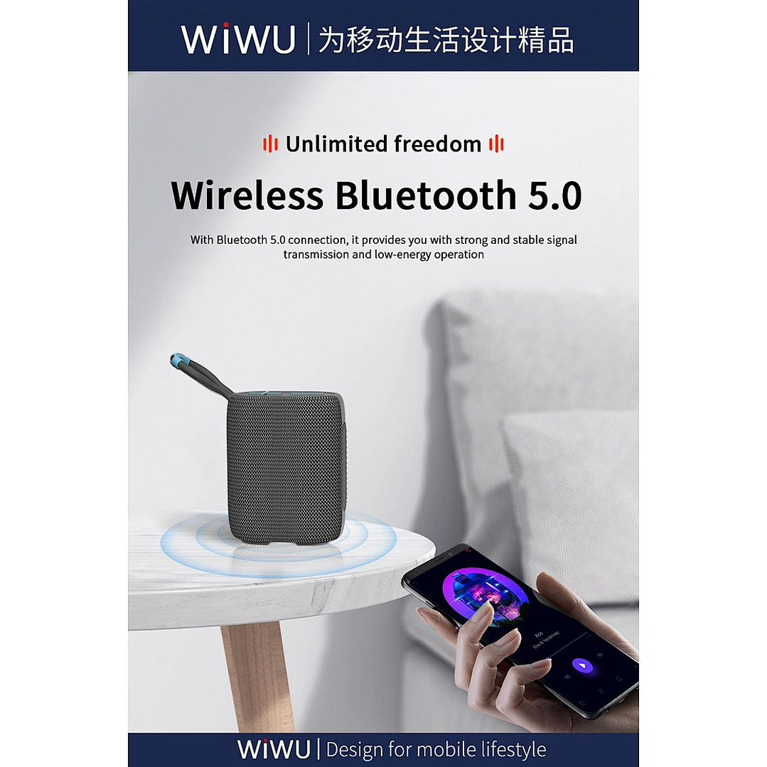WiWU Thunder Wireless Speaker Portable Premium Audio Speaker P26 5