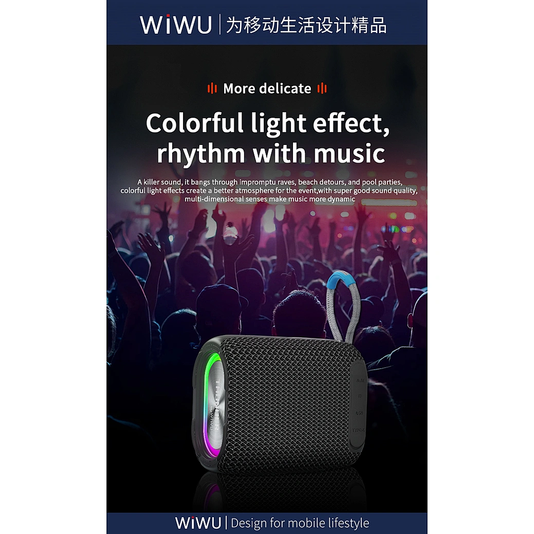 WiWU Thunder Wireless Speaker Portable Premium Audio Speaker P26 6