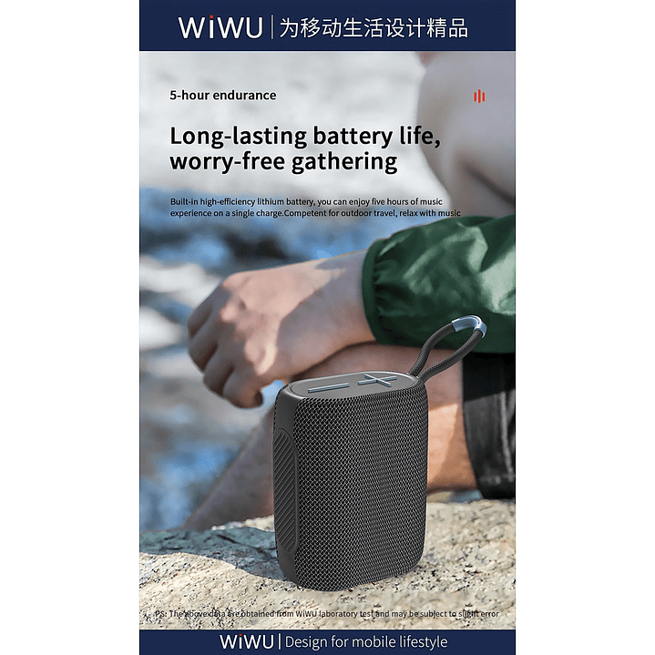 WiWU Thunder Wireless Speaker Portable Premium Audio Speaker P26 8