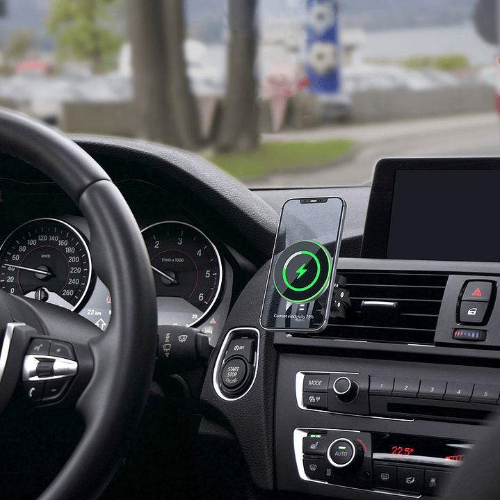 WIWU Liberator Magnetic Wireless Car Charger CH308 15W Magsafe Compatible Universal In-Car Fast Charging 4