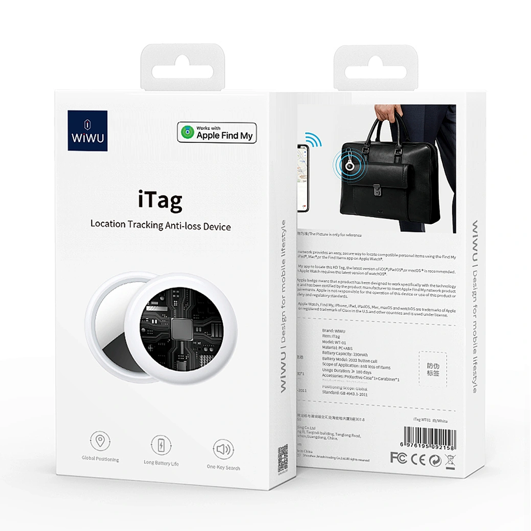 WIWU iTag Anti-lost Smart Tracker find location support apple find my WT-01 7