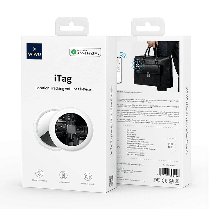 WIWU iTag Anti-lost Smart Tracker find location support apple find my WT-01 7