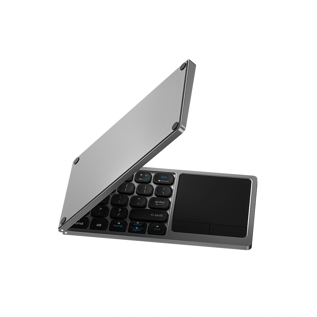 WIWU Wireless Laptop Keyboard 81 keys portable Foldable PC tablet keyboard aluminum alloy keyboard with touch pad FMK-04 2