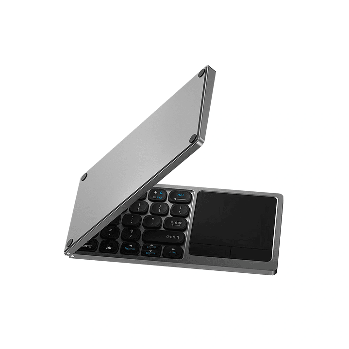 WIWU Wireless Laptop Keyboard 81 keys portable Foldable PC tablet keyboard aluminum alloy keyboard with touch pad FMK-04 2