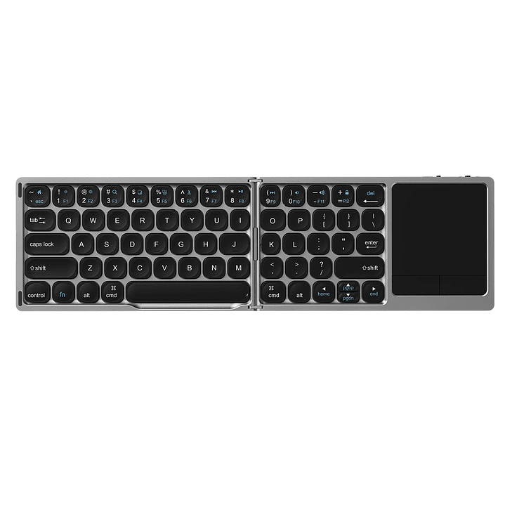 WIWU Wireless Laptop Keyboard 81 keys portable Foldable PC tablet keyboard aluminum alloy keyboard with touch pad FMK-04 3