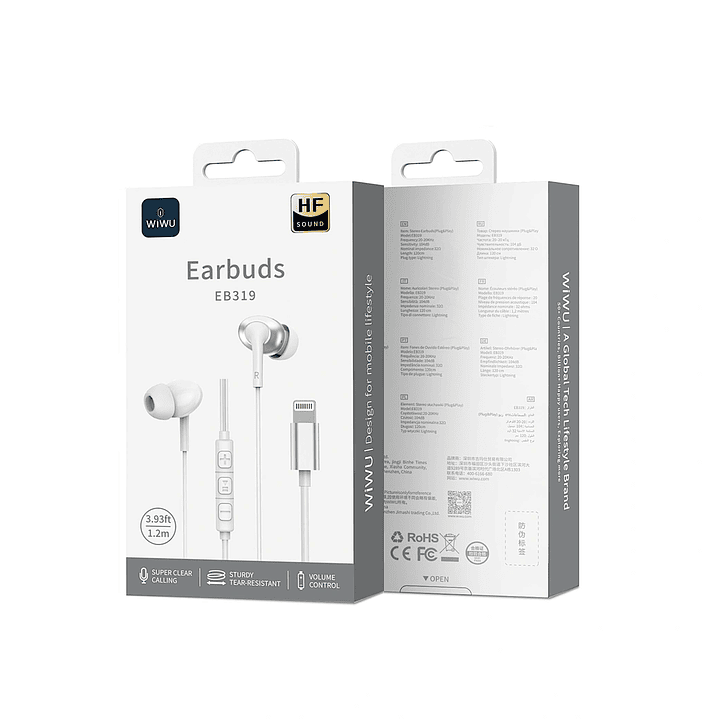 WIWU Lightning Stereo Wired Earbuds EB319 2