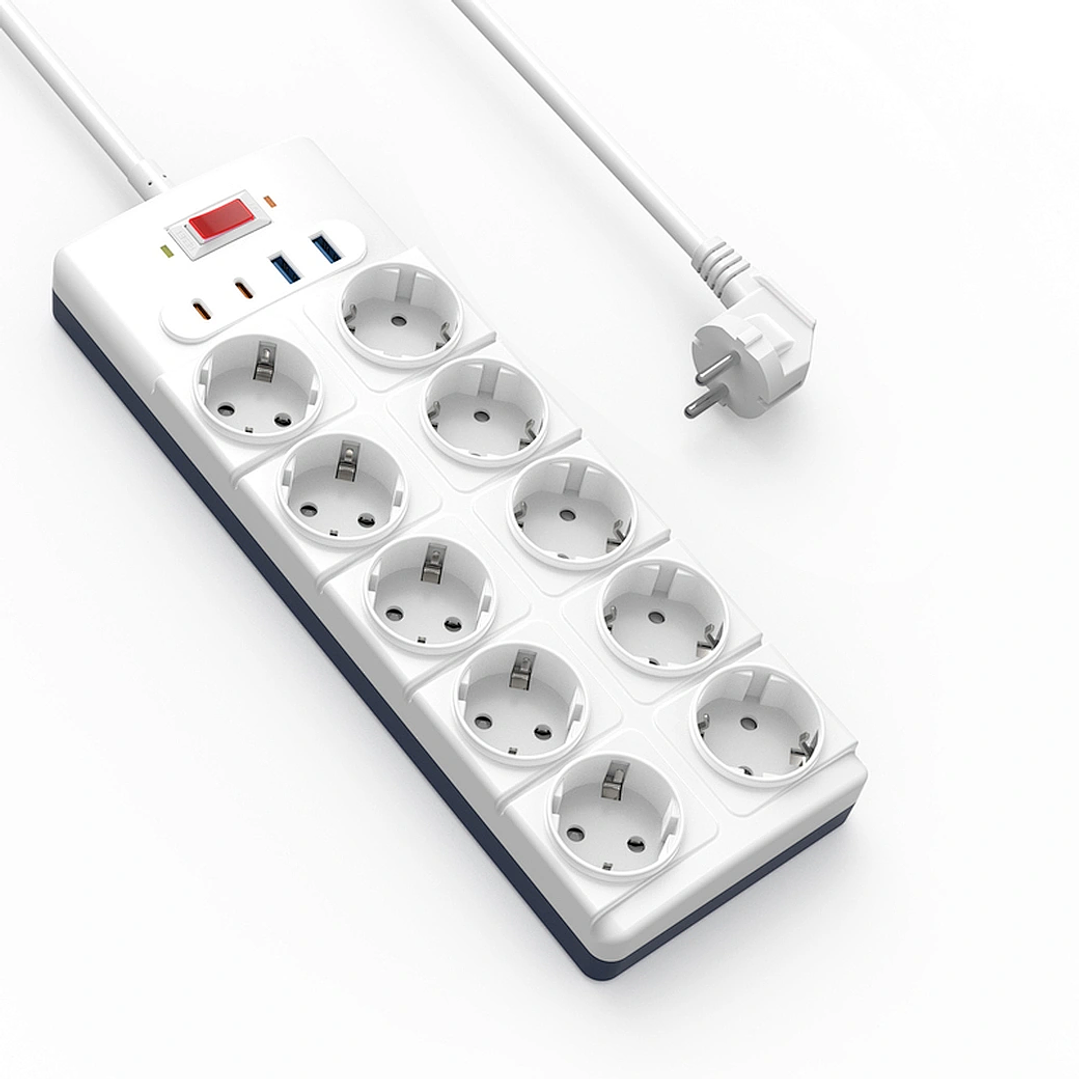 WIWU Wi-S008 PS1042 20W GaN 14 in 1 High Capacity Power Strip 1