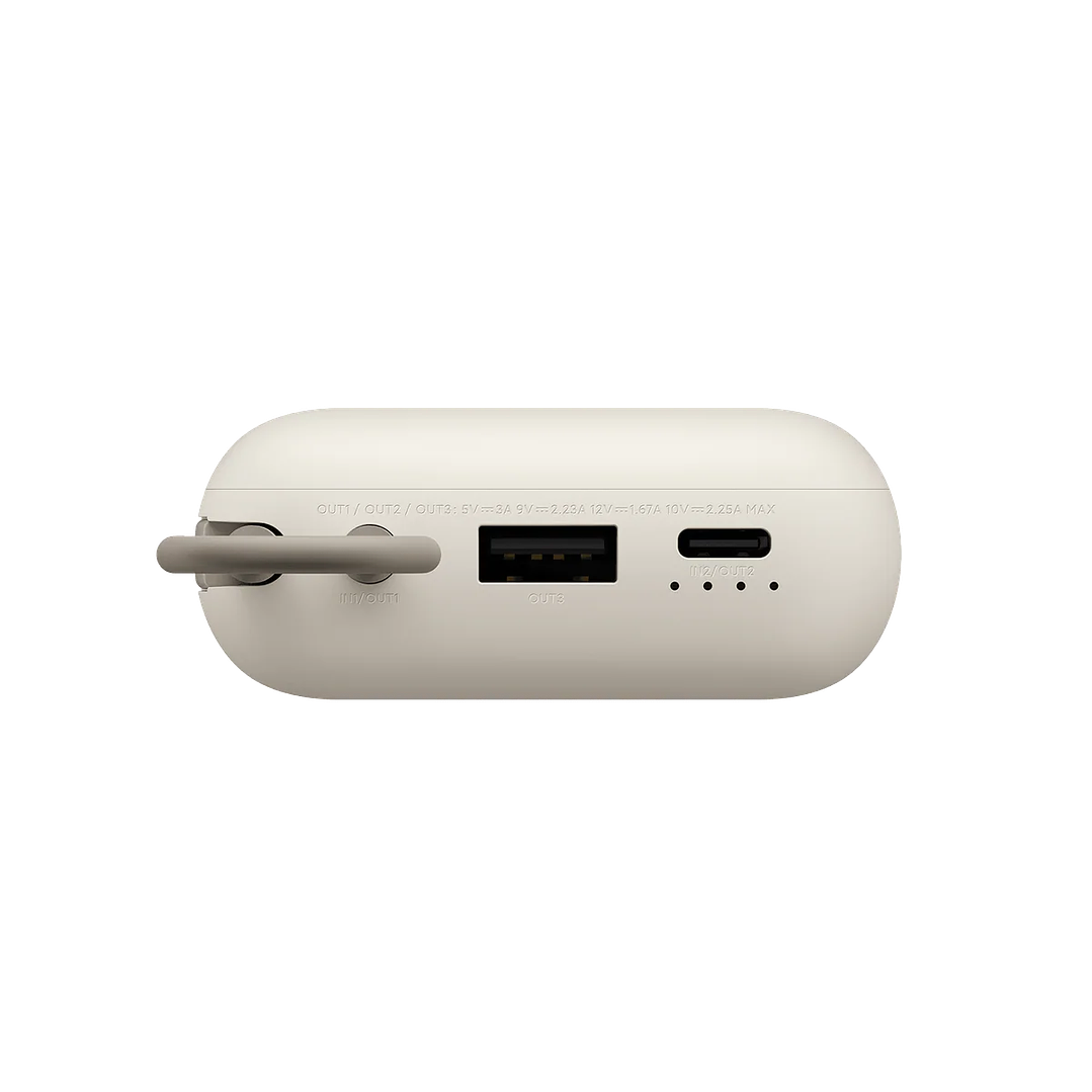 Xiaomi Power Bank 10000mAh (Integrated Cable) Tan 6