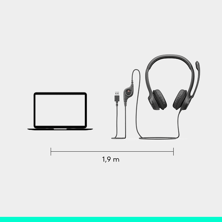 Logitech H390 USB Headset 8