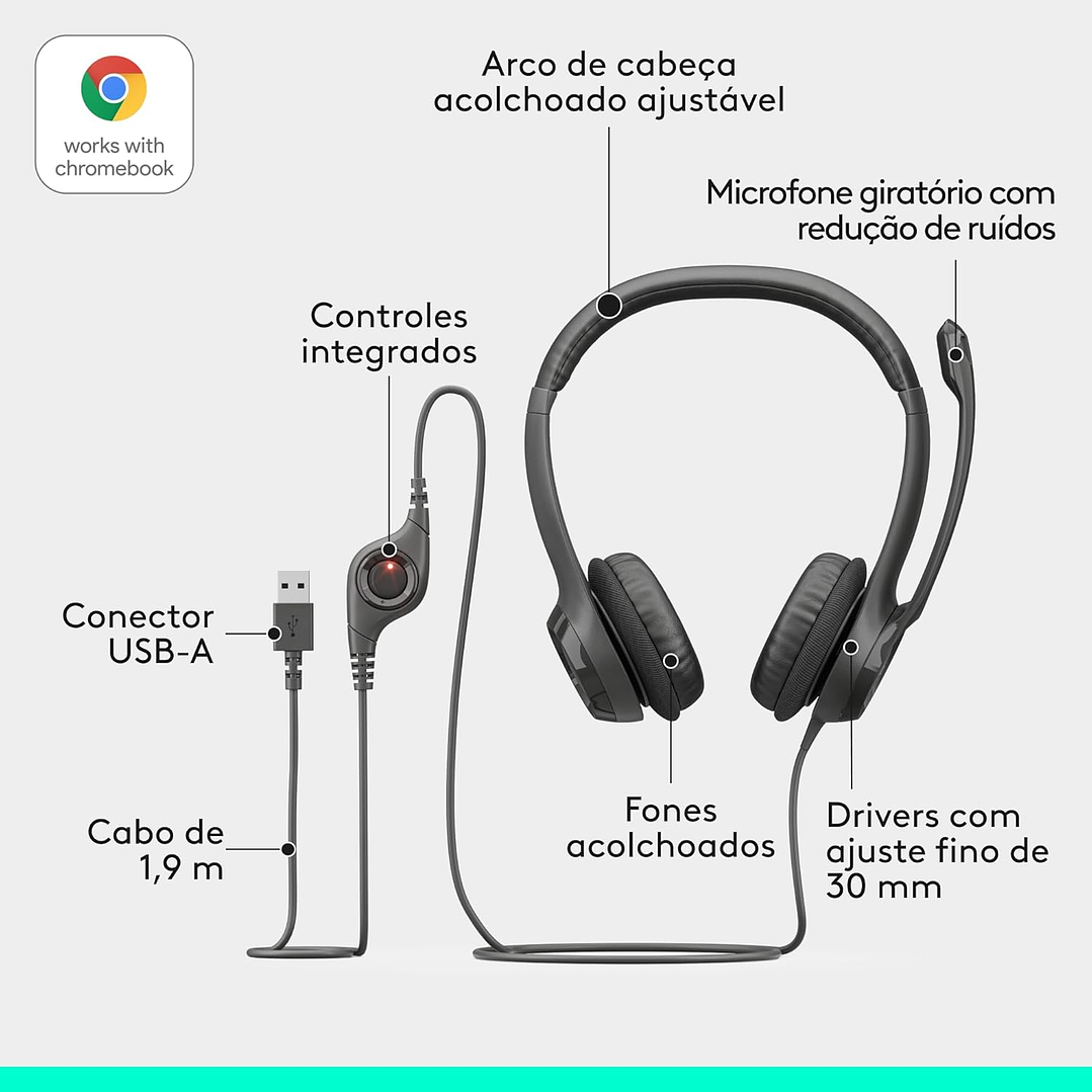 Logitech H390 USB Headset 6
