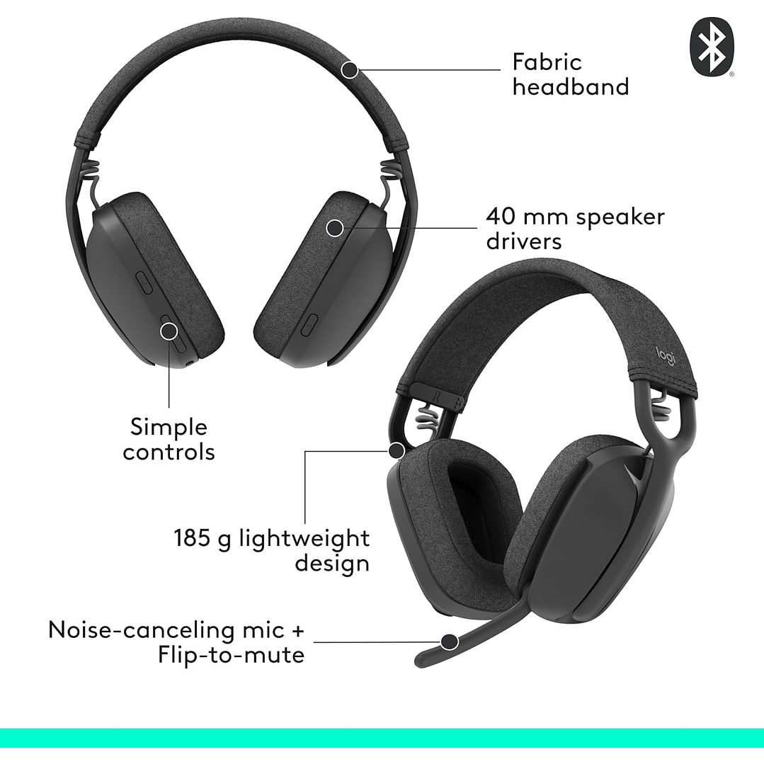 Logitech Zone Vibe Wireless Headset  8