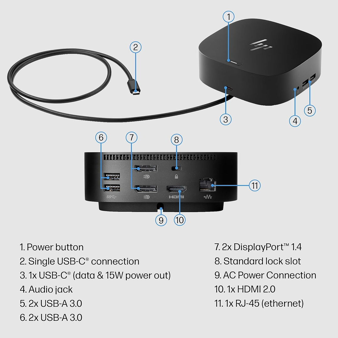 HP G5 USB-C Docking Station 10