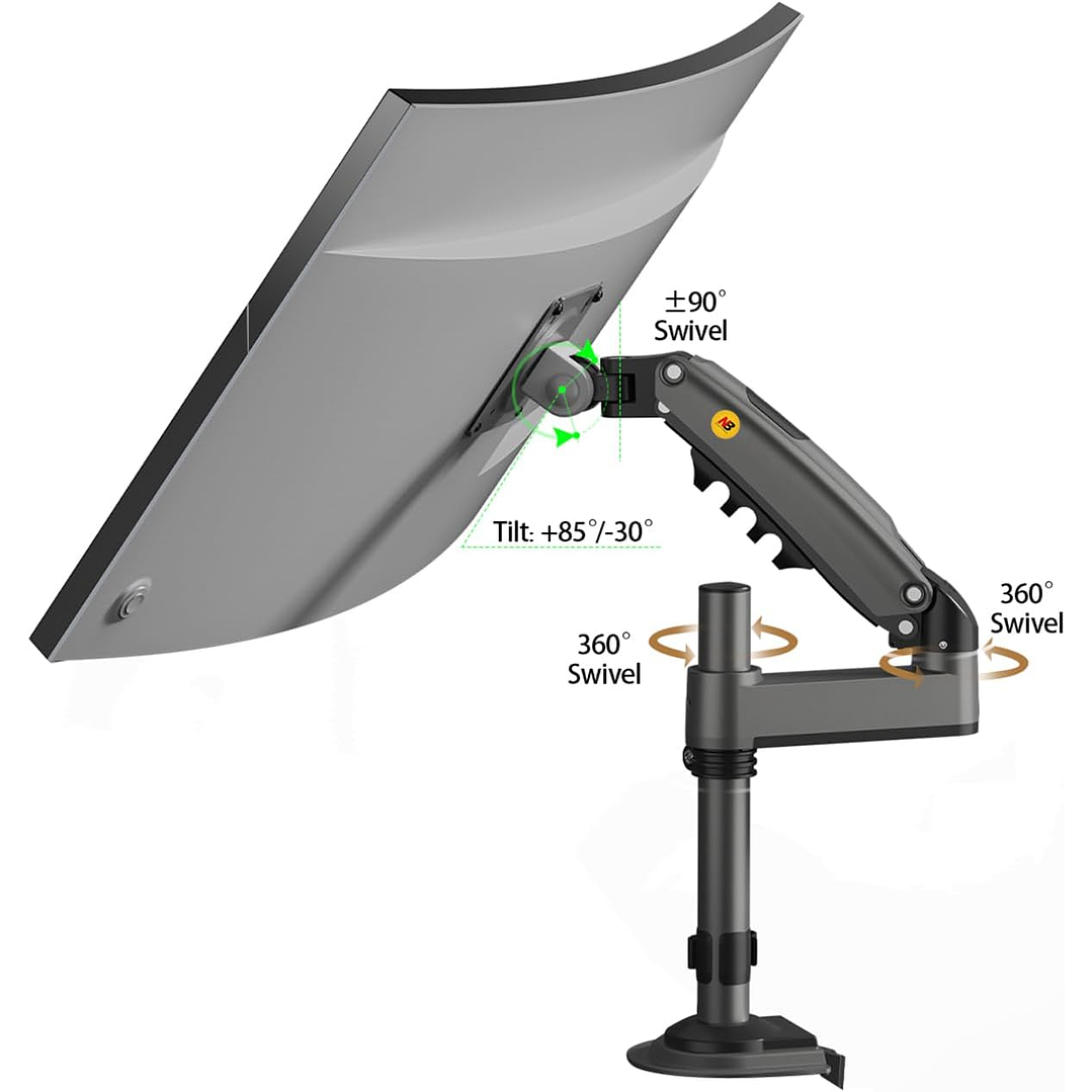 North Bayou - Single Arm Mount For 22″-35″ Monitors (H100) 5