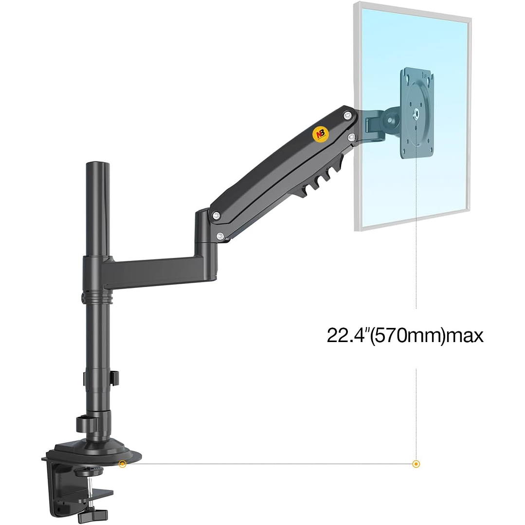 North Bayou - Single Arm Mount For 22″-35″ Monitors (H100) 6