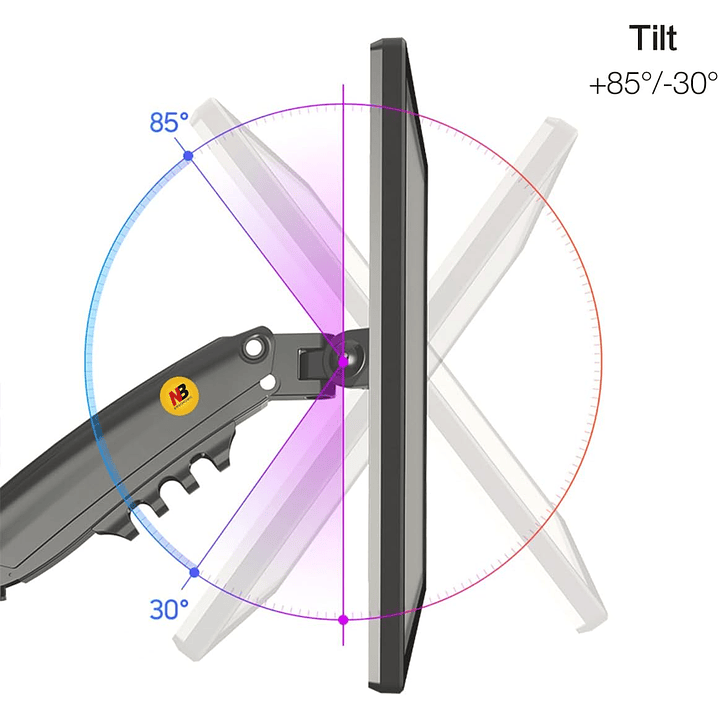 North Bayou - Single Arm Mount For 22″-35″ Monitors (H100) 7
