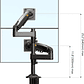 North Bayou - Dual Arm Mount For 17″- 27″ Monitors (H180) - Thumbnail 3