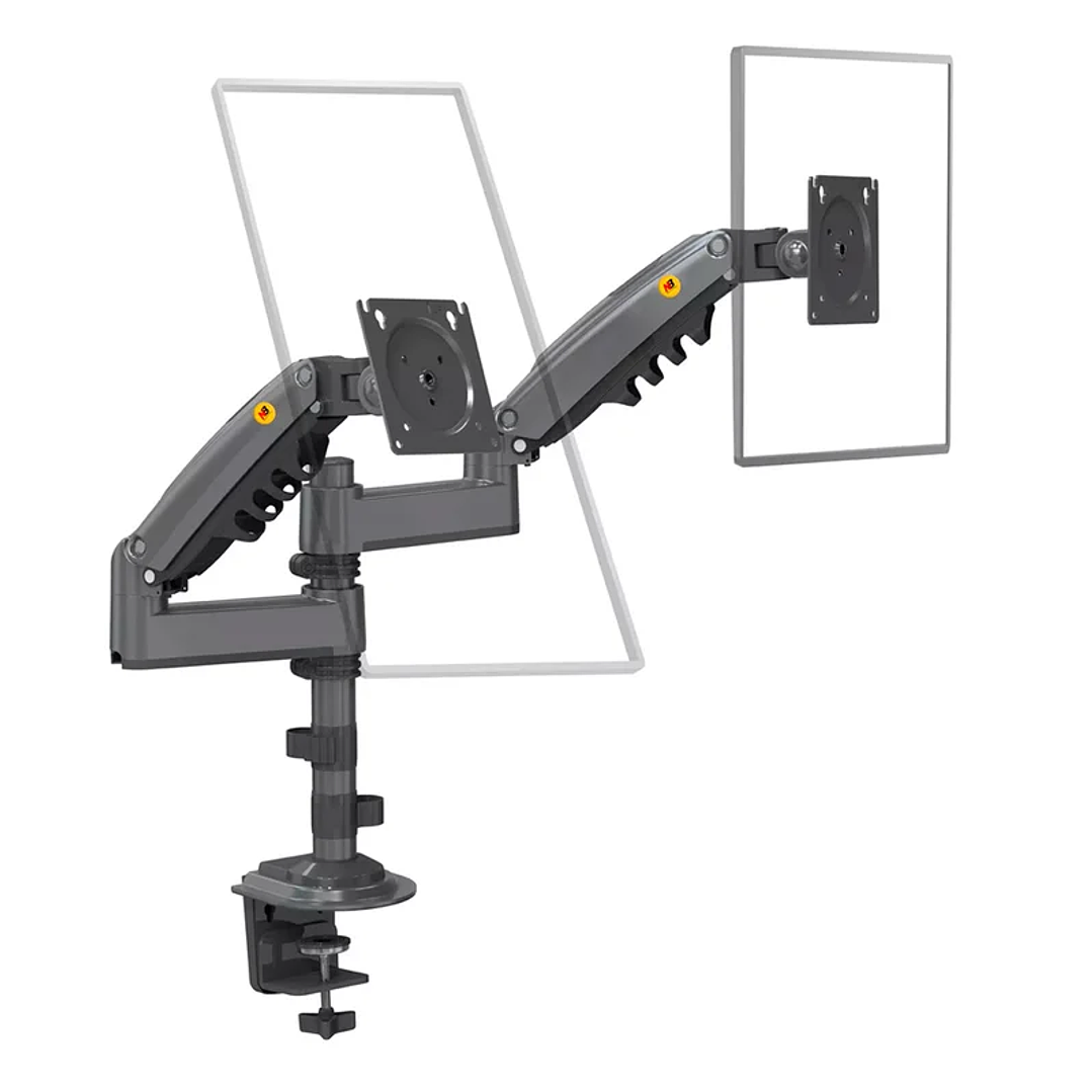 North Bayou - Dual Arm Mount For 17″- 27″ Monitors (H180) 1