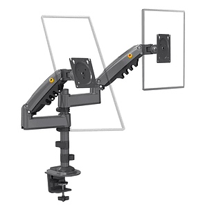 North Bayou - Dual Arm Mount For 17″- 27″ Monitors (H180)