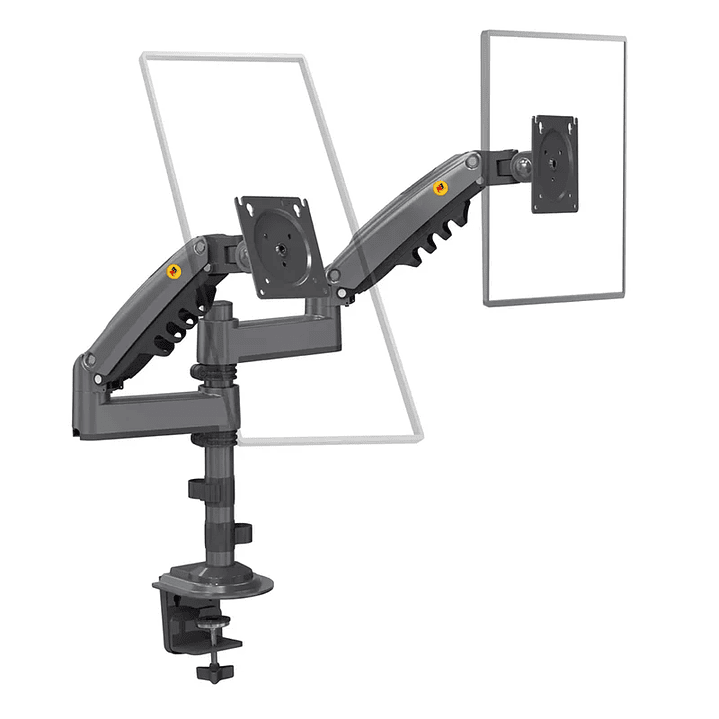 North Bayou - Dual Arm Mount For 17″- 27″ Monitors (H180) 1
