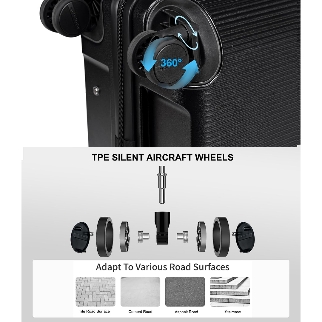  Arctic Hunter 3-Piece Luggage Set - 20