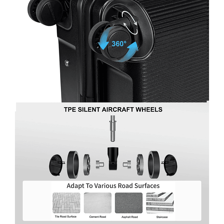  Arctic Hunter 3-Piece Luggage Set - 20