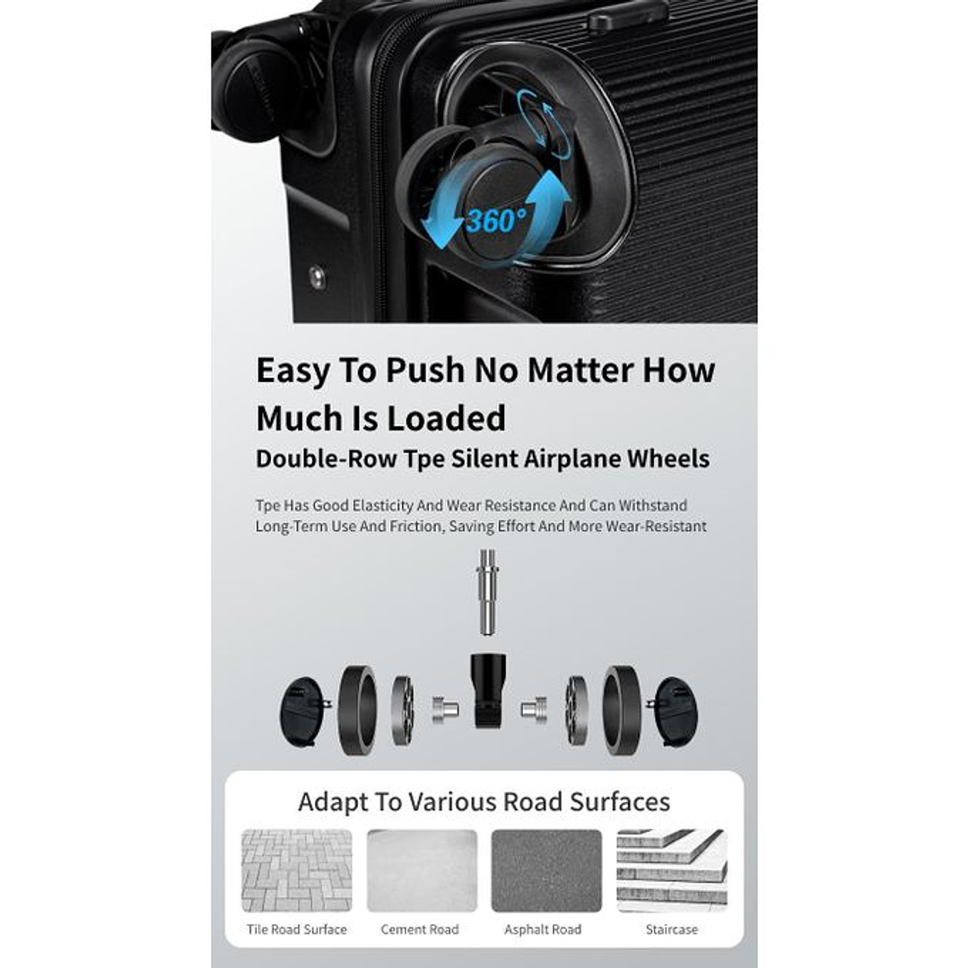  Arctic Hunter 3-Piece Luggage Set - 20