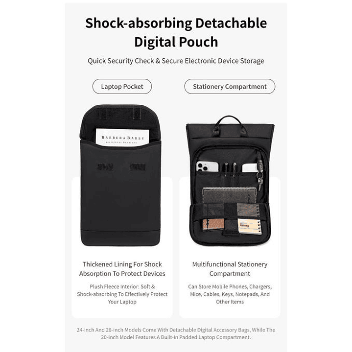  Arctic Hunter 3-Piece Luggage Set - 20