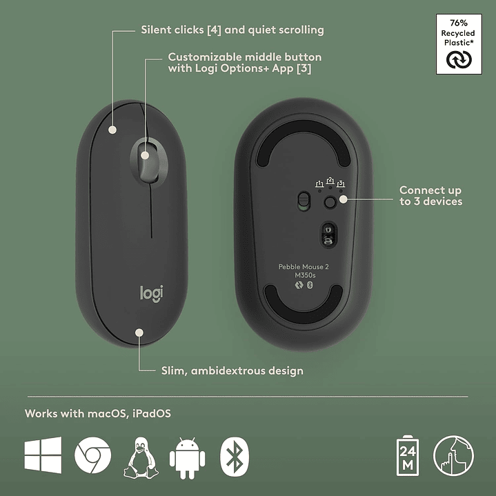 Logitech Pebble 2 Combo 5