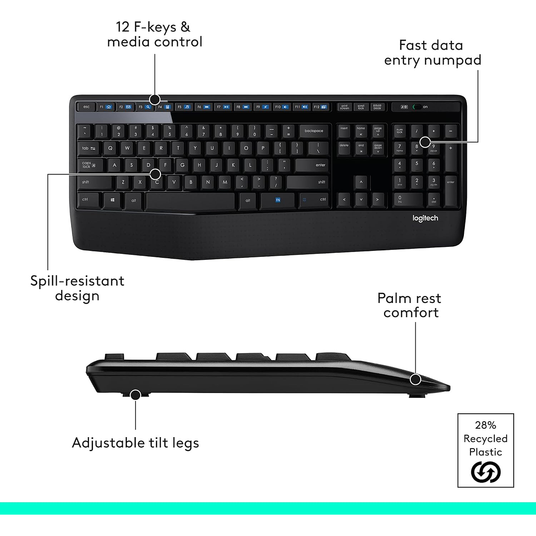Logitech Wireless Teclado e Mouse MK345 7