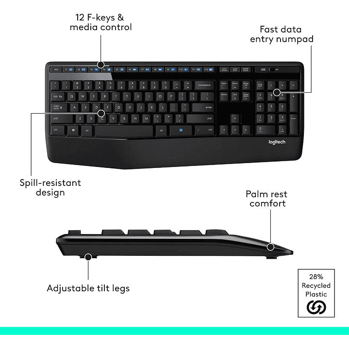 Logitech Wireless Teclado e Mouse MK345 7