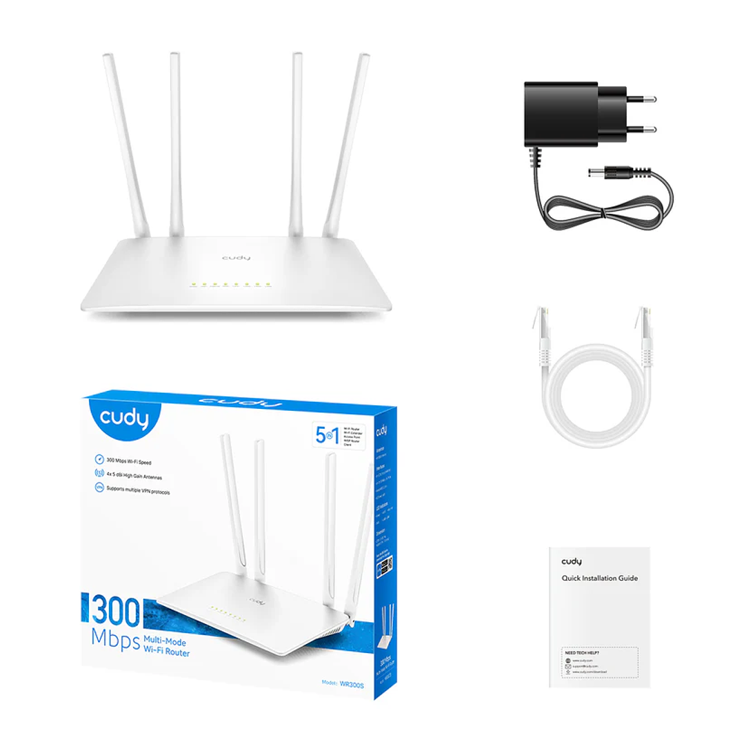 Cudy Router Wi-Fi Multimode 300 Mbps (WR300S) 10