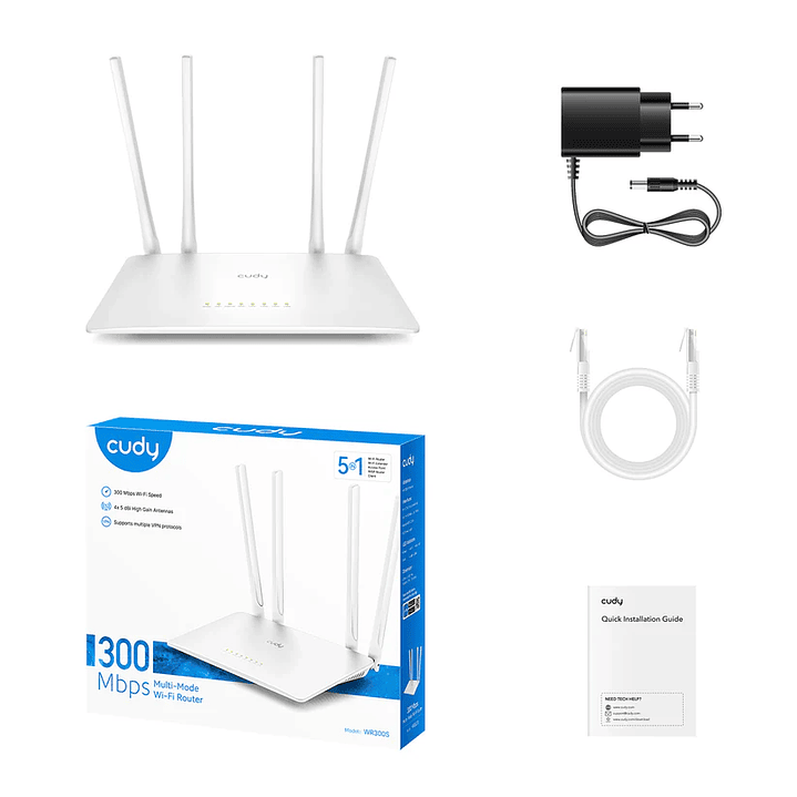 Cudy Router Wi-Fi Multimode 300 Mbps (WR300S) 10