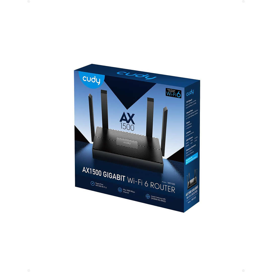 Cudy AX1500 Dual Band Wi-Fi 6 Router (WR1500) 8